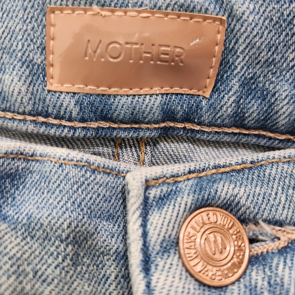 MOTHER Denim Ditcher Roller, Zip Sneak, Can You Dig It wash, wide leg jeans W 25 - Picture 4 of 8